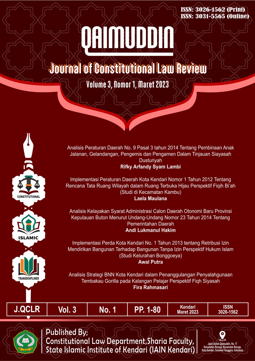 Qaimuddin : Journal of Constitutional Law Review